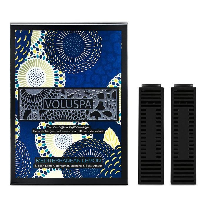 Voluspa Mediterranean Lemon Car Diffuser Twin Refill Cartridge