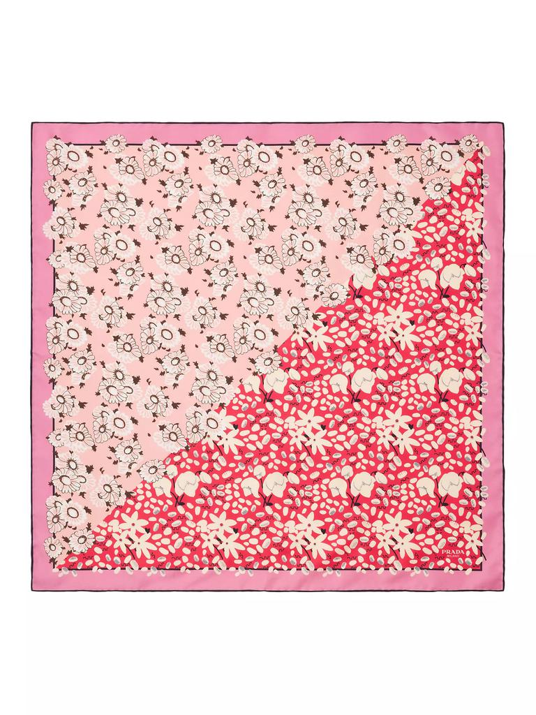 Prada Printed Silk Twill Scarf, 55 x 55CM