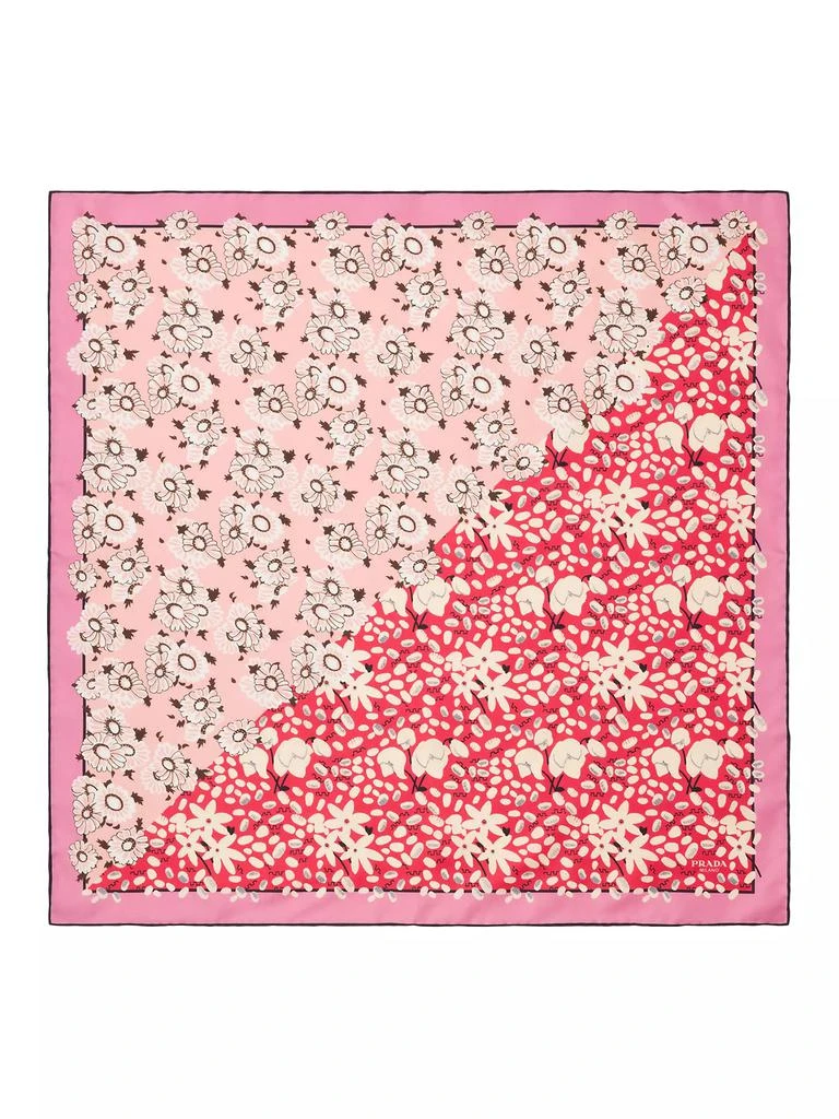 Prada Printed Silk Twill Scarf, 55 x 55CM 1
