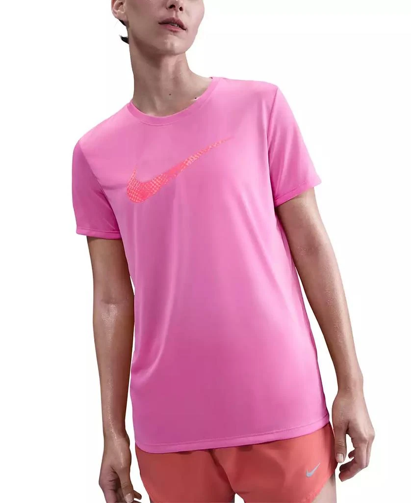NIKE Women's Dri-FIT Logo Crewneck Short-Sleeve T-Shirt 2