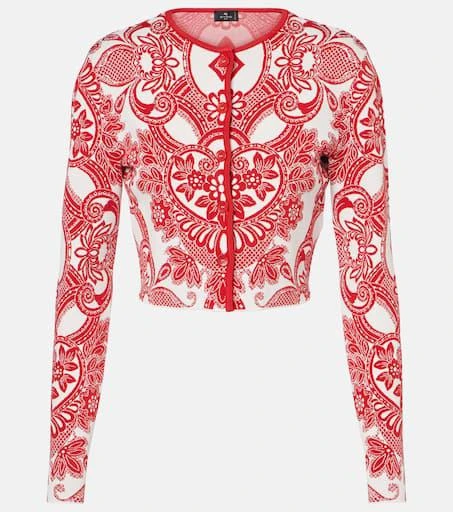 ETRO Paisley cropped cardigan 1