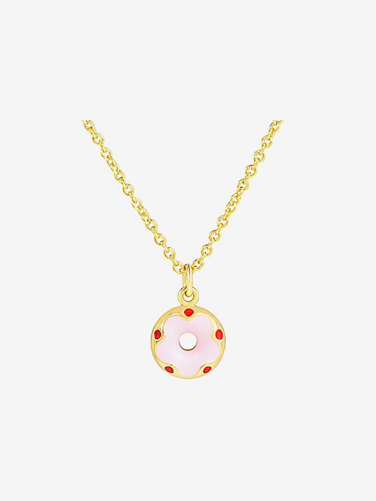 Secret Spoils Secret Spoils Girls Pink Doughnut Necklace in Gold (40cm)