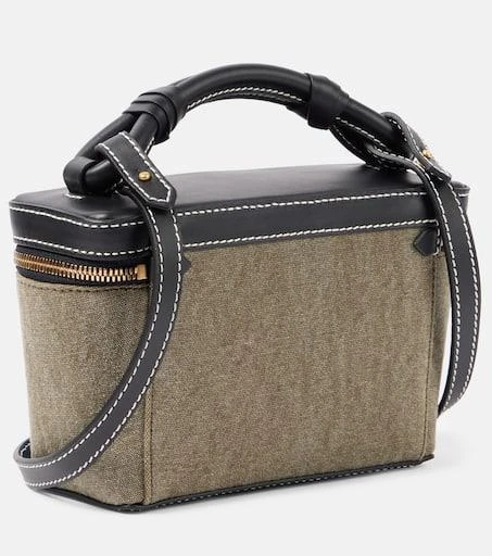 Balmain B-Army leather-trimmed canvas shoulder bag 4