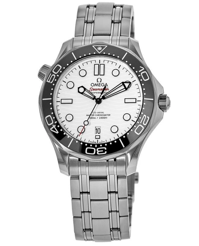 Omega Omega Seamaster Diver 300M White Polar Dial Steel Men&apos;s Watch 210.30.42.20.04.001 1