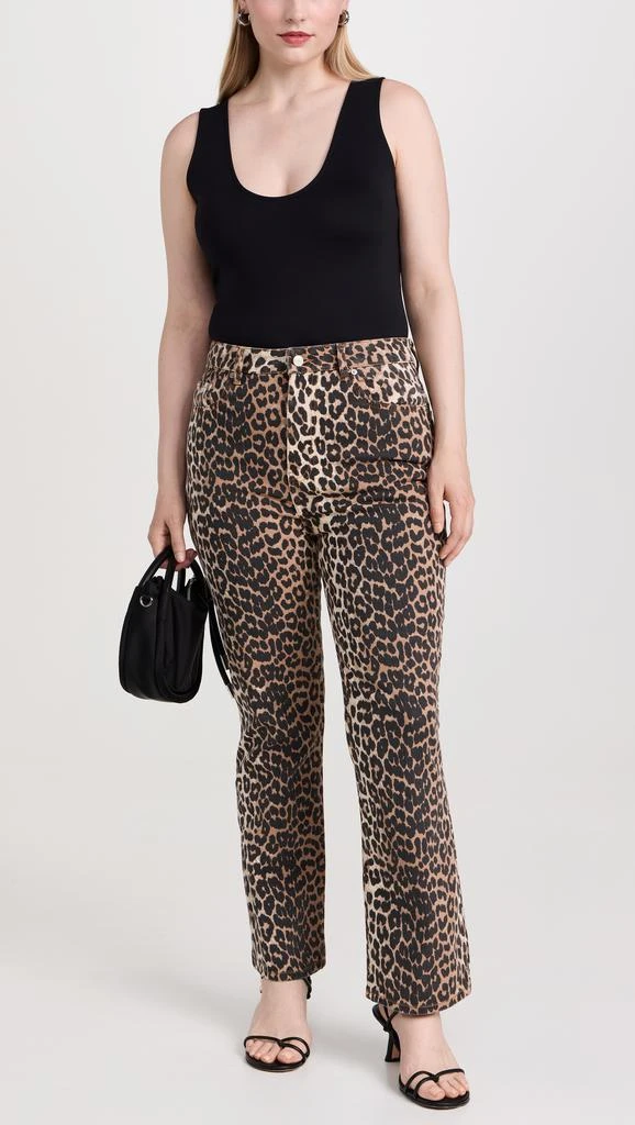 Ganni Print Denim Betzy Cropped Jeans 7