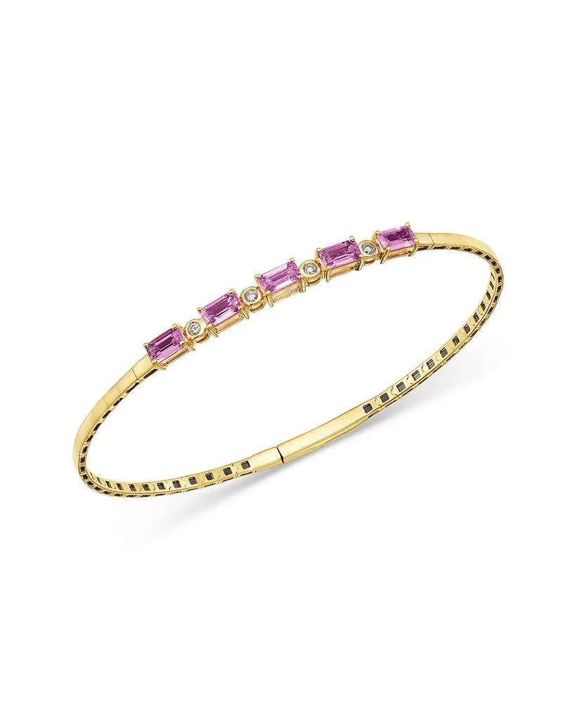 Bloomingdale
s Fine Collection Pink Sapphire 
Diamond Bracelet in 14K Yellow Gold 1