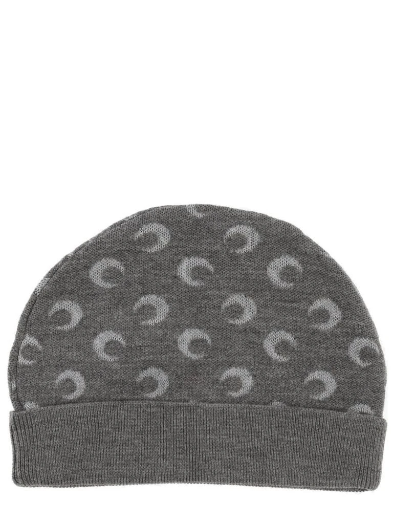 Marine Serre Crescent Moon Patterned Beanie - NWT MARINE SERRE MOON BALACLAVA UNISEX - Beanie - inverse tan  main image 2