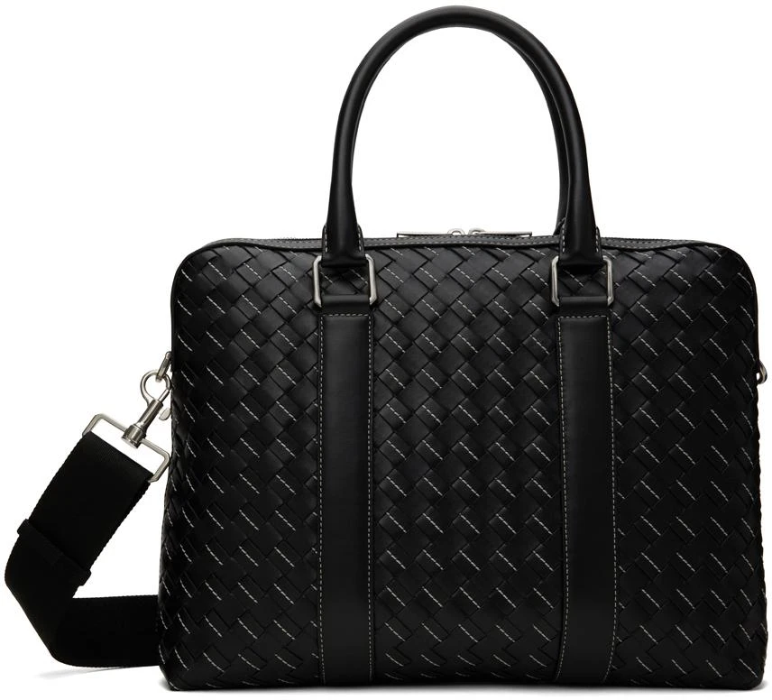Bottega Veneta Black Medium Classic Intrecciato Briefcase 1