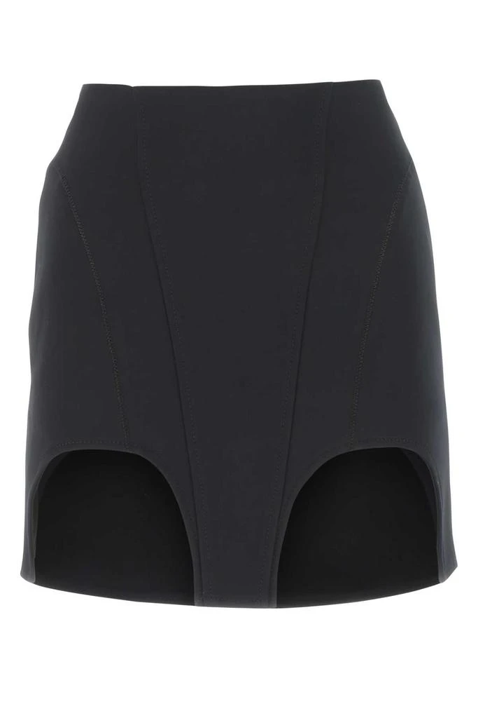 Dion Lee Black Stretch Cotton Blend Mini Skirt 1