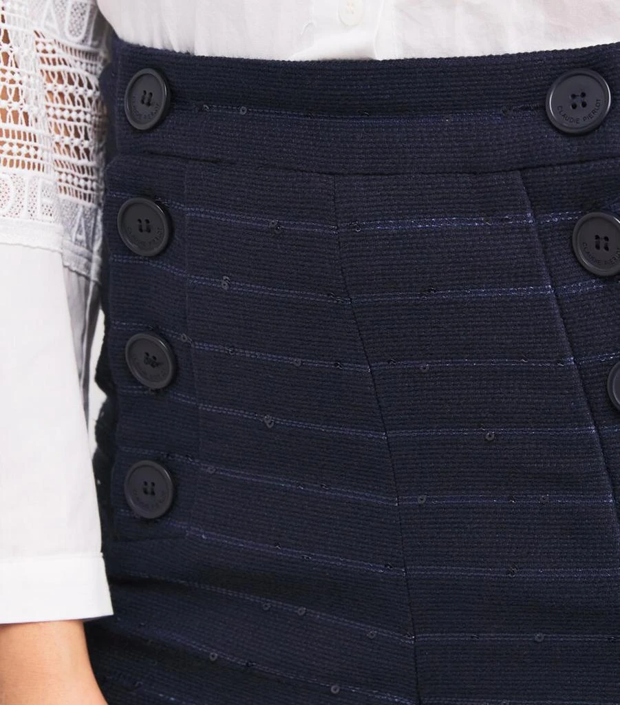 Claudie Pierlot Cotton-Blend Striped Trousers 6