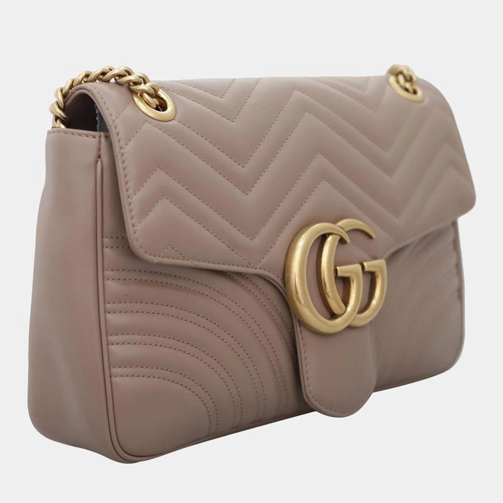 Gucci Gucci Nude Pink Leather GG Marmont Medium Shoulder Bag 2