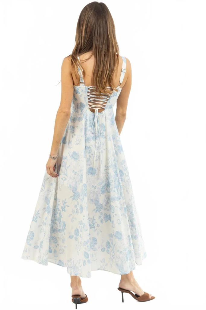 MABLE Flo Bustier Midi Dress In Blue 2