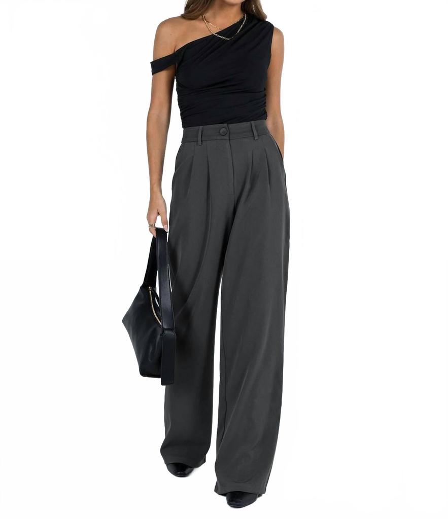Princess Polly Archer Eco High Waist Pants In Slate