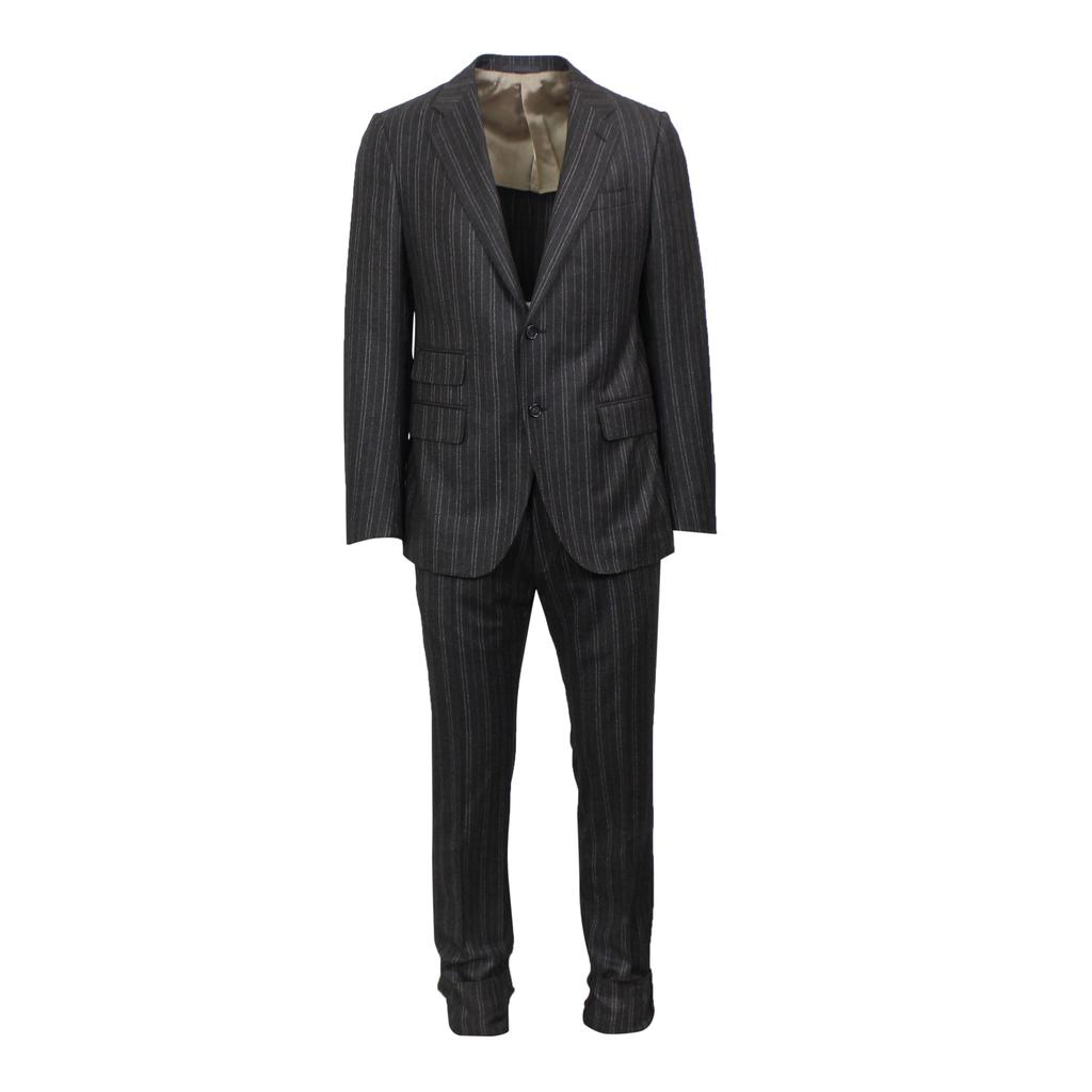 CARUSO Dark Brown Wool Blend Single Breasted Suit 8R