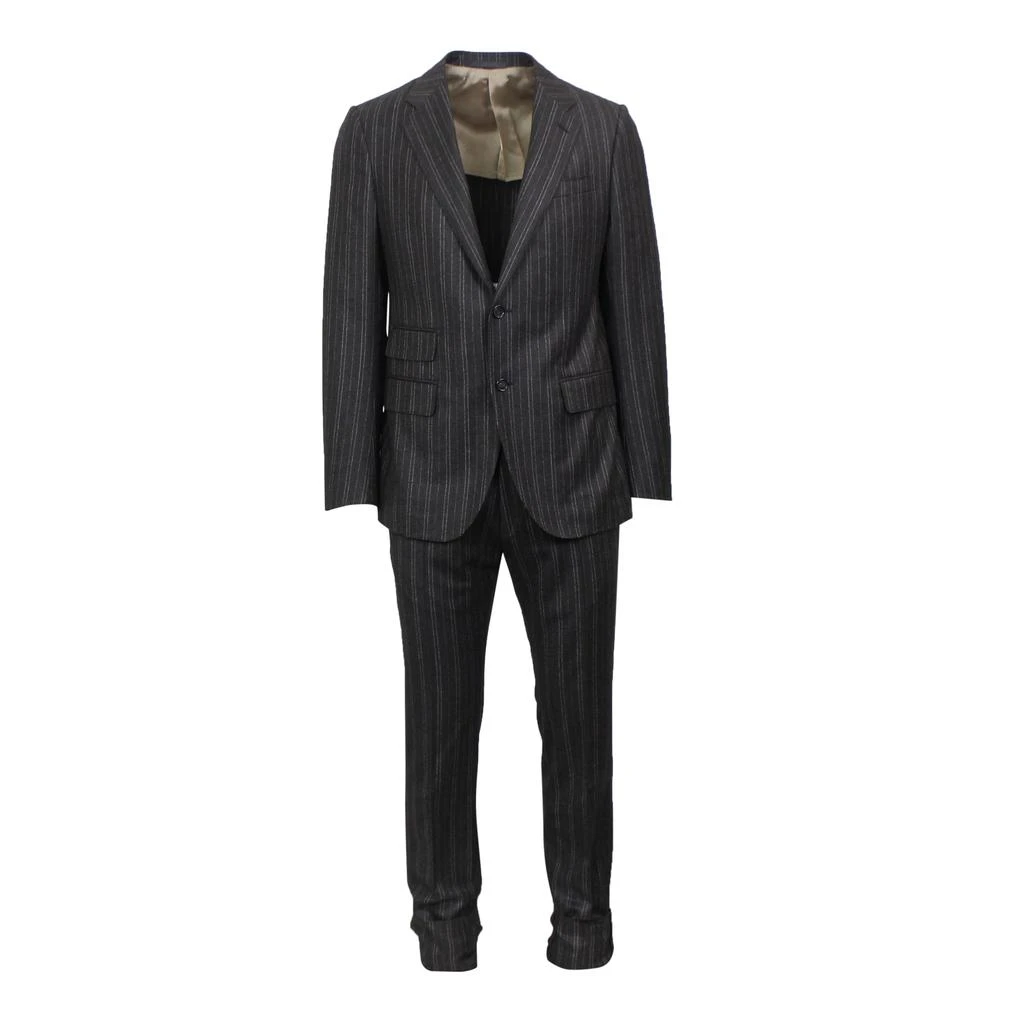 CARUSO Dark Brown Wool Blend Single Breasted Suit 8R 1
