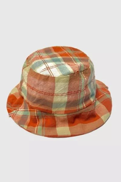 Urban Outfitters Vintage 1970’s Orange Plaid Bucket Hat 1