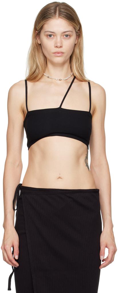 Baserange Off-White & Blue Musial Bra - Lingerie - BeyondStyle