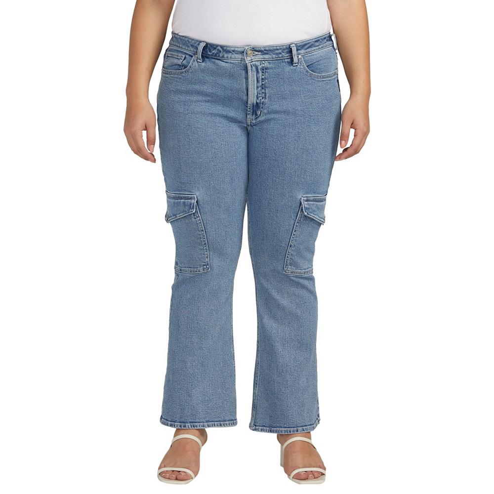 Silver Jeans Co. Plus Size Be Low Cargo Pocket Jeans