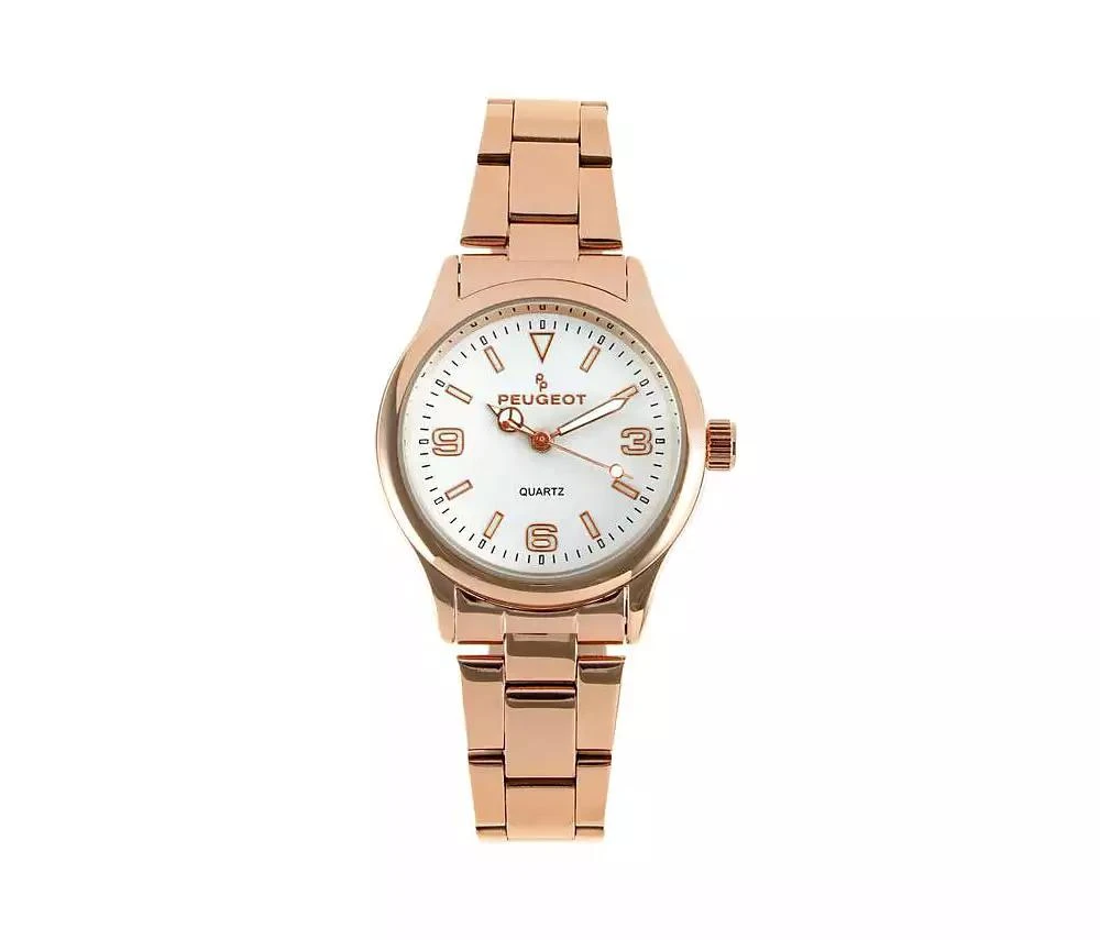 Peugeot Women's Rose Gold Everyday Easy-Read 32mm Status Bracelet Watch 1