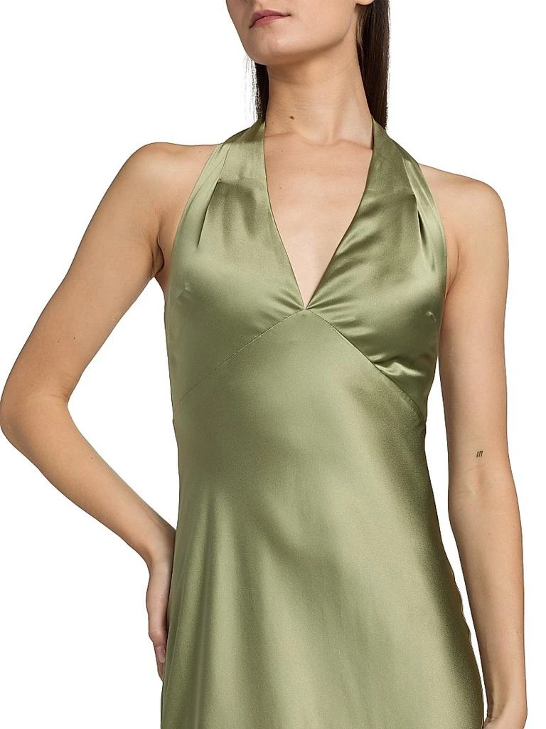 arina halter maxi dress Reformation // Silk Halter Dress – VSP Consignment main image 1