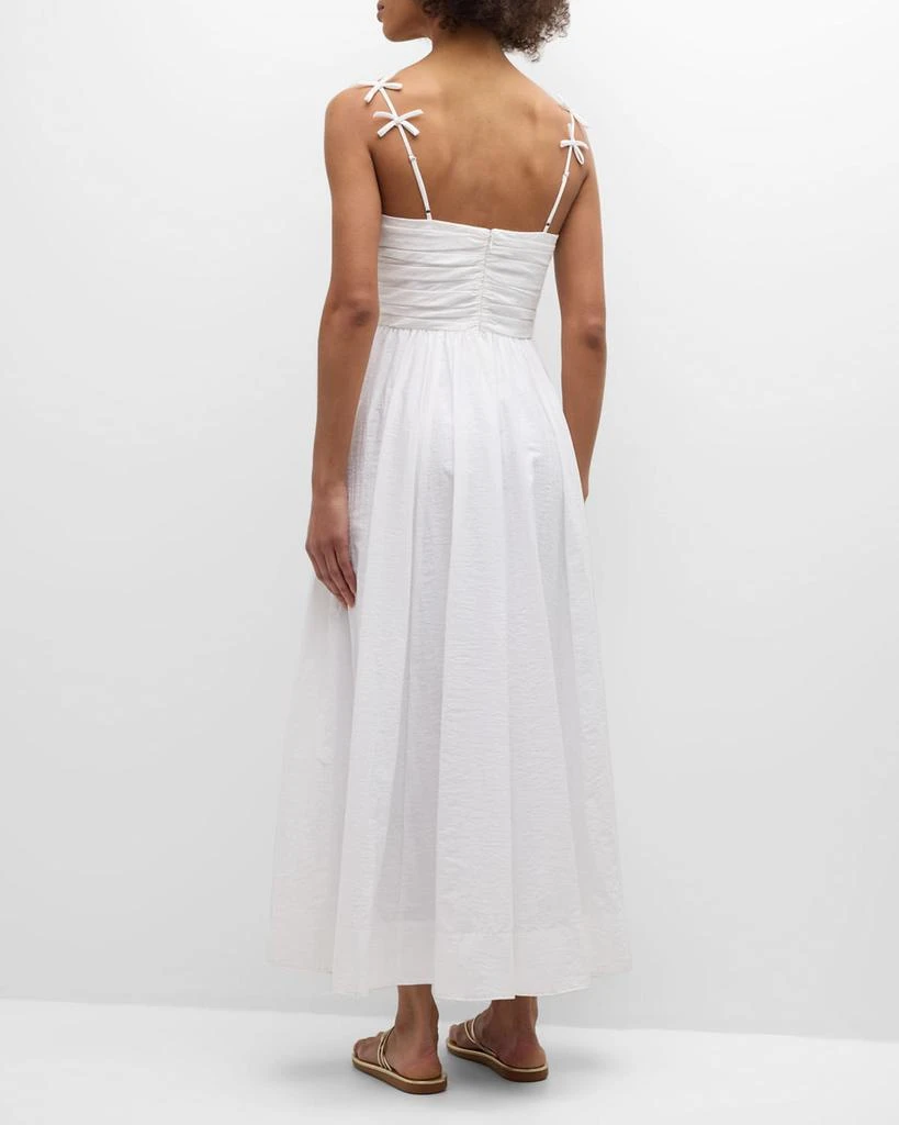 knee length dresses for ladies Sweetheart Bow Strap Midi Dress