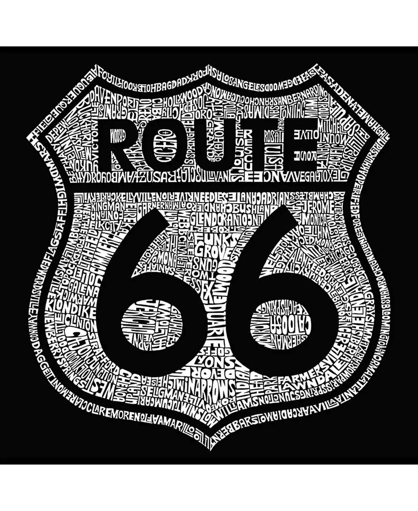 LA Pop Art Mens Word Art T-Shirt - Route 66 2