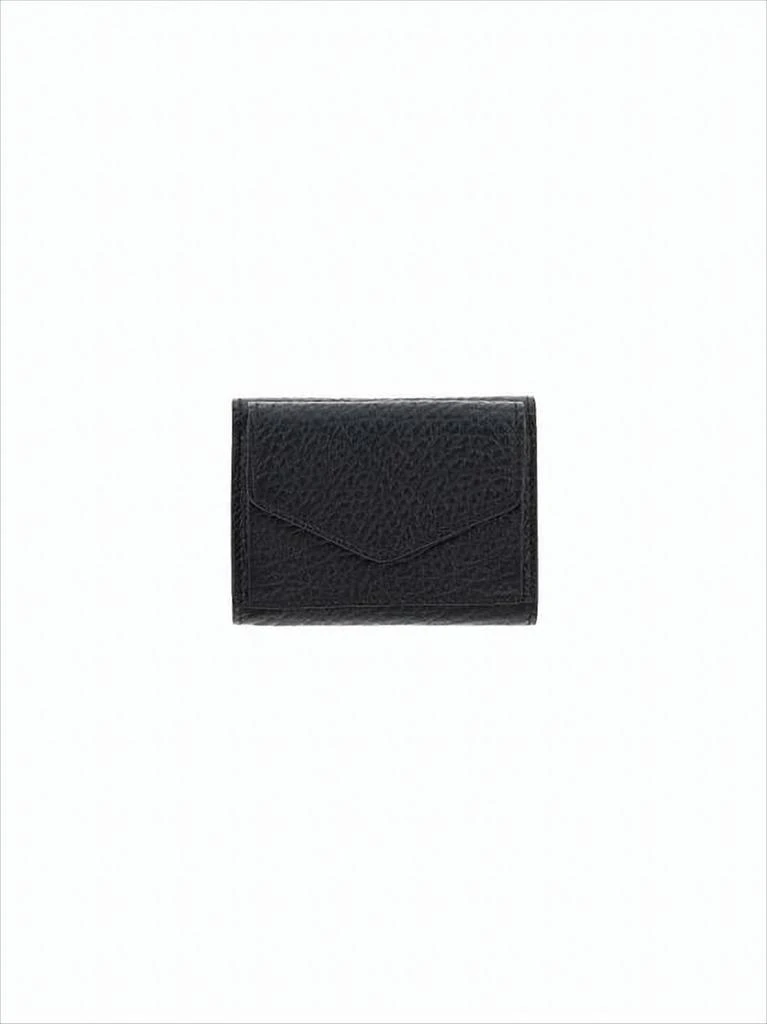 MAISON MARGIELA Compact Tri-Fold Wallet with Textured Leather