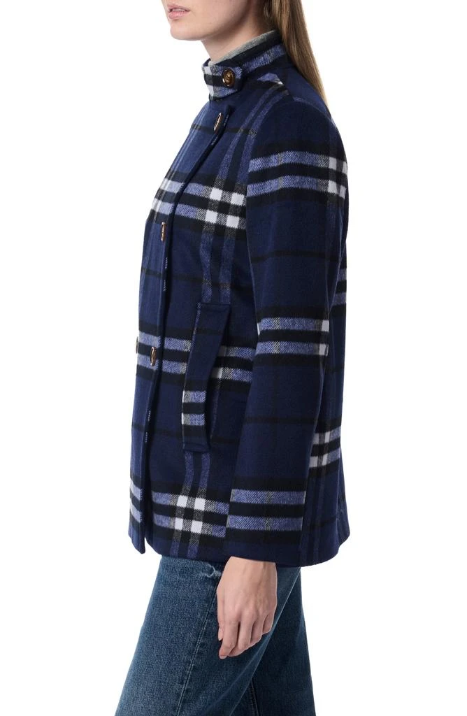 Bernardo Plaid Swing Coat 3