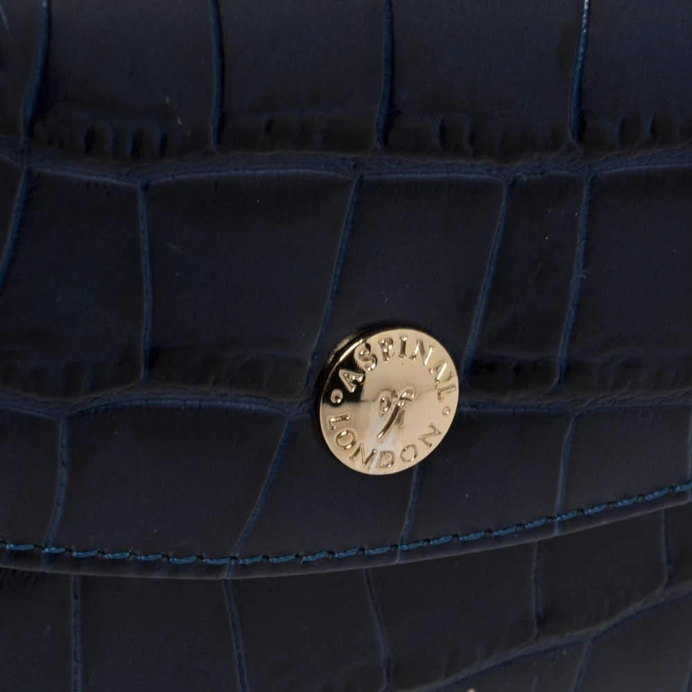 Aspinal of London Aspinal Of London Blue Crocodile Embossed Leather Bifold Wallet 6