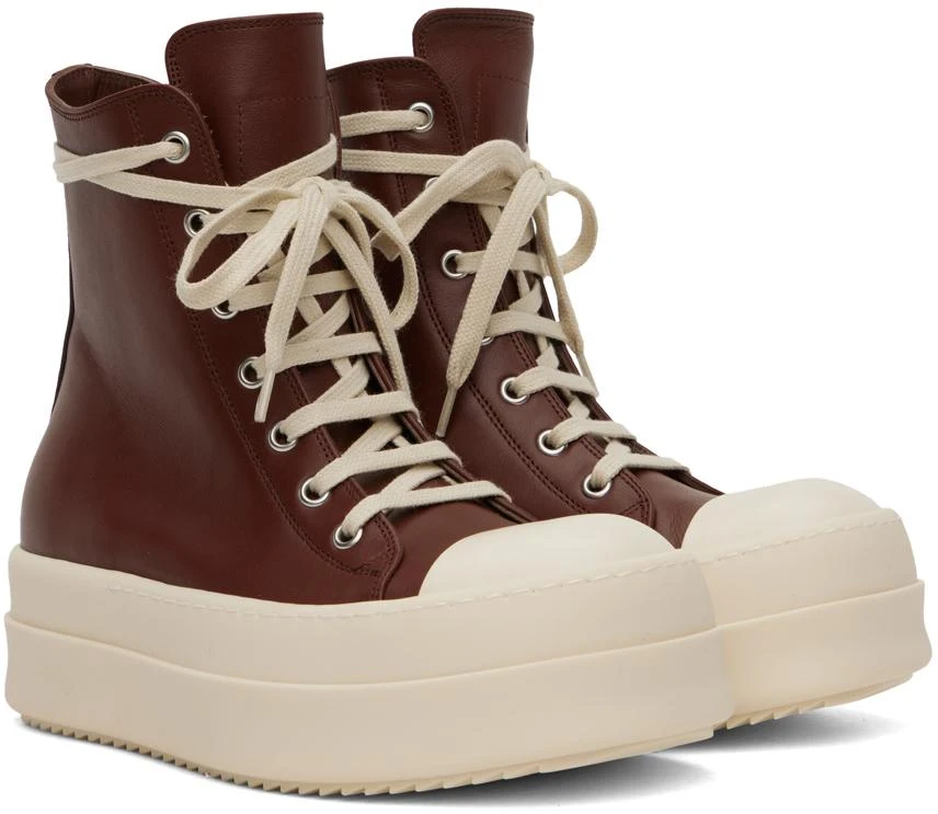 Rick Owens Burgundy Mega Bumper Sneakers 4