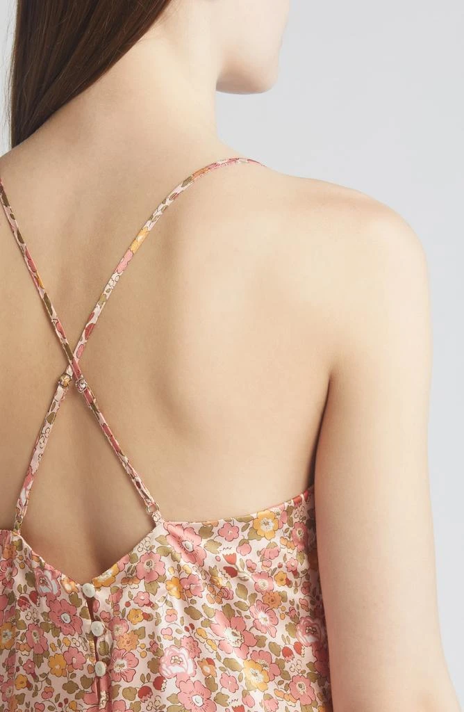 Liberty London Floral Silk Satin Nightgown 4