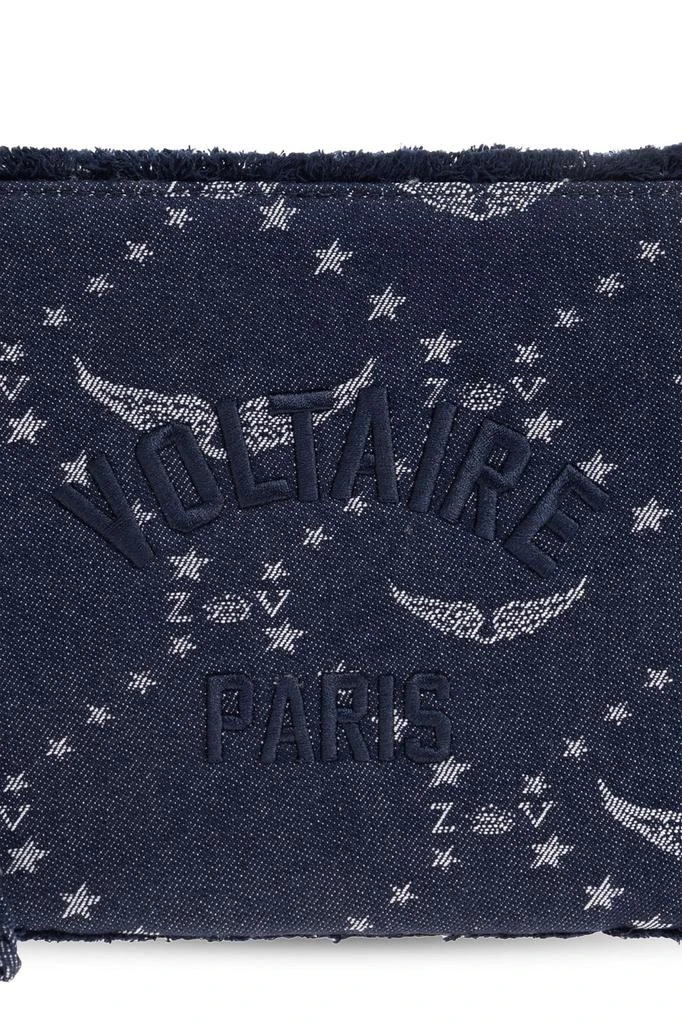 ZADIG 
VOLTAIRE Zadig 
Voltaire Angel Denim Monogram Clutch Bag 5