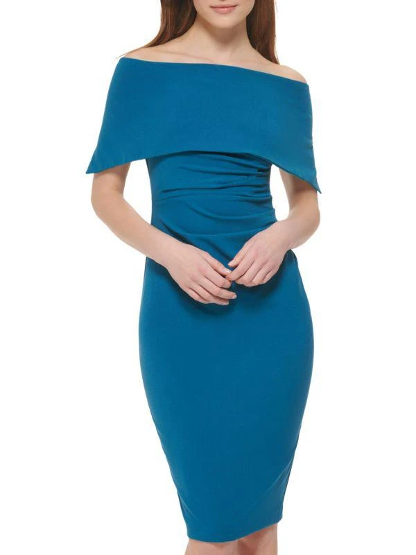 Vince Camuto Off Shoulder Midi Cocktail Dress 1