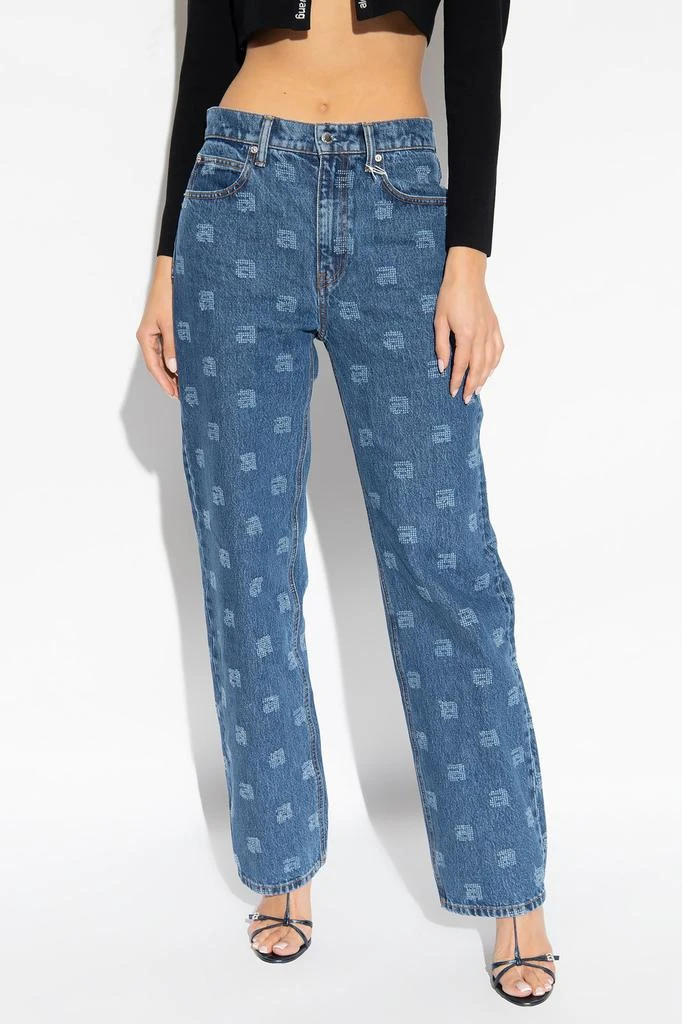 Shop Alexander Wang Logo Detailed Jeans on Sale at BeyondStyle