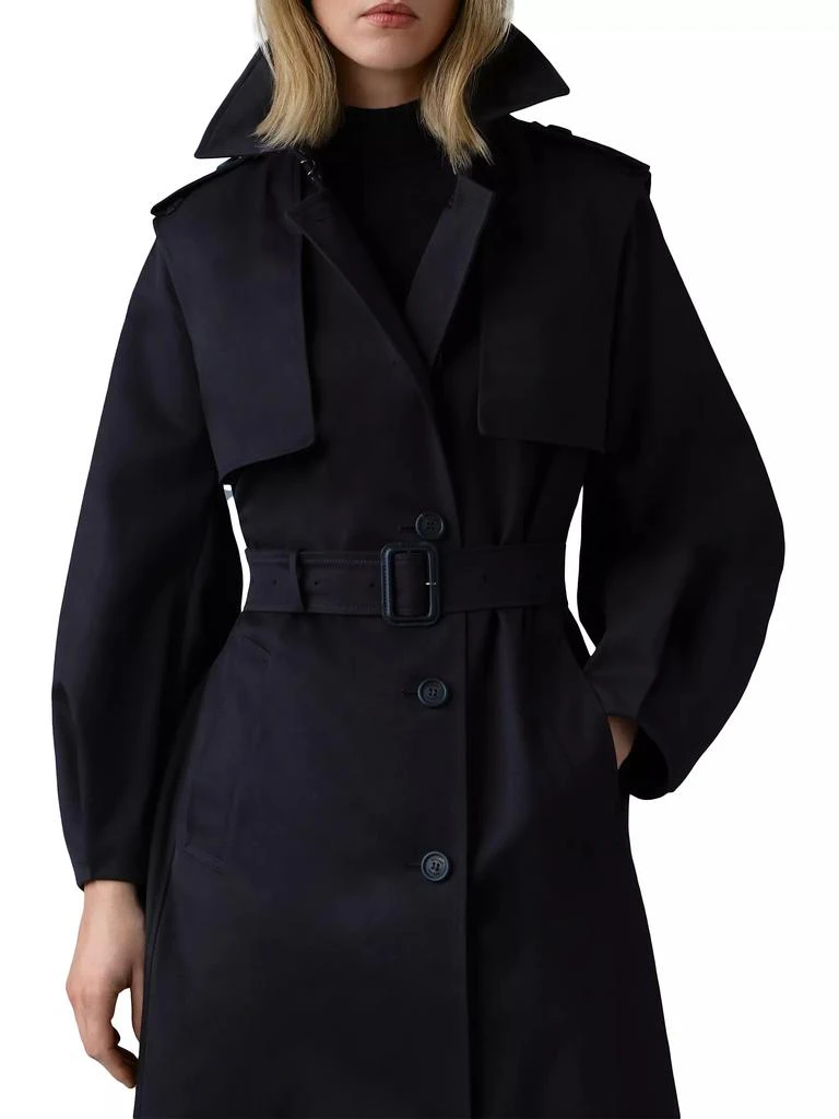 Mackage Alia Twill Balloon-Sleeve Trench Coat 6