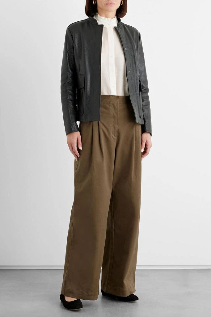IRIS & INK Amanda cotton-blend twill wide-leg pants 2