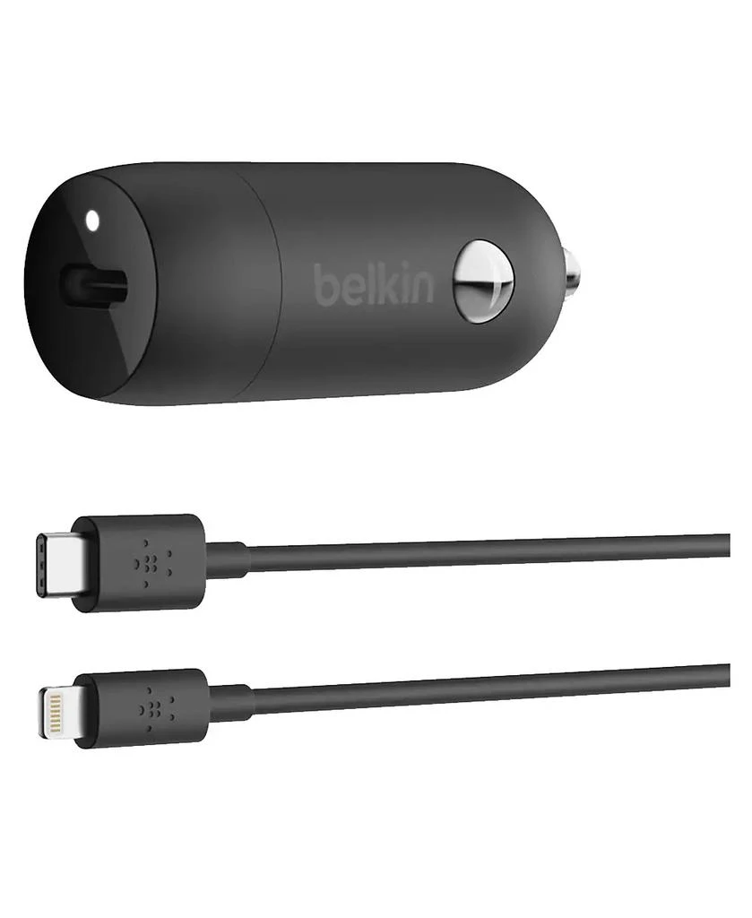 Belkin BoostCharge 20W USB-C PD Car Charger and USB-C to Apple Lightning Cable