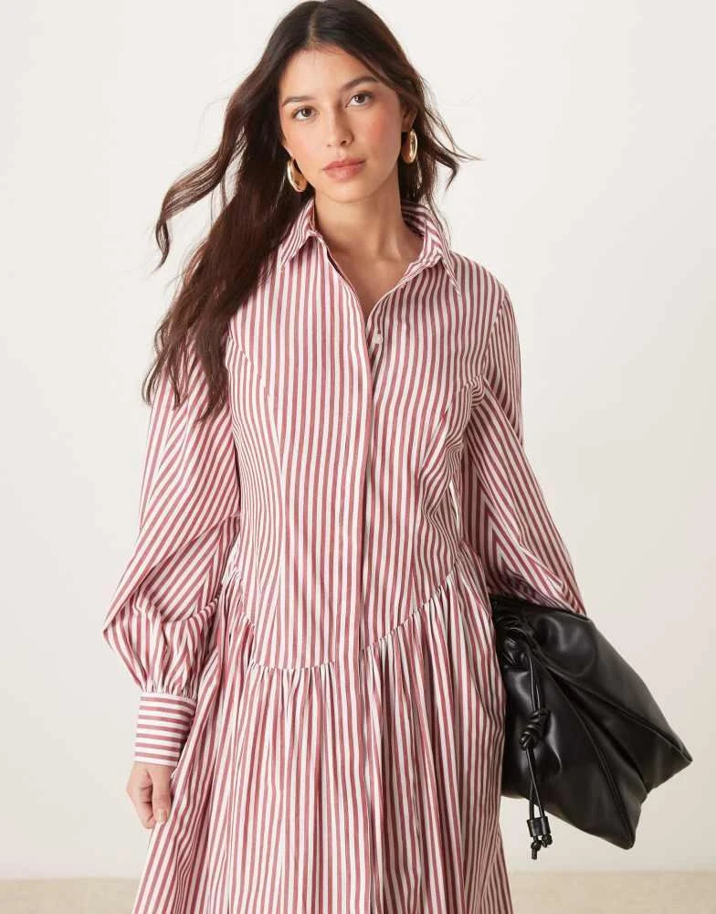 ASOS DESIGN maxi shirt dress with asymmetric button detail in burgundy stripe On Sale Now with Up to 16% Off | Discover Exclusive Deals & Savings at BeyondStyle Authentic ASOS ASOS DESIGN maxi shirt dress with asymmetric button detail in burgundy stripe On Sale Now with Up to 16% Off | Discover Exclusive Deals & Savings at BeyondStyle Authentic ASOS