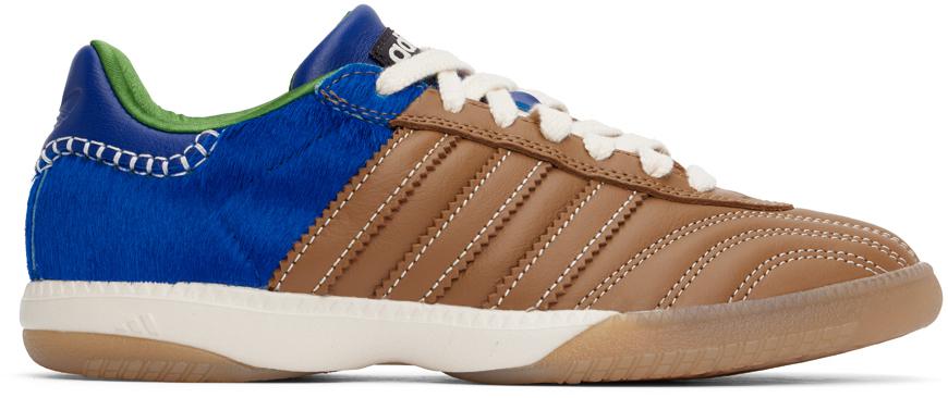 Wales Bonner Brown & Blue adidas Originals Edition Pony Samba Millennium Sneakers