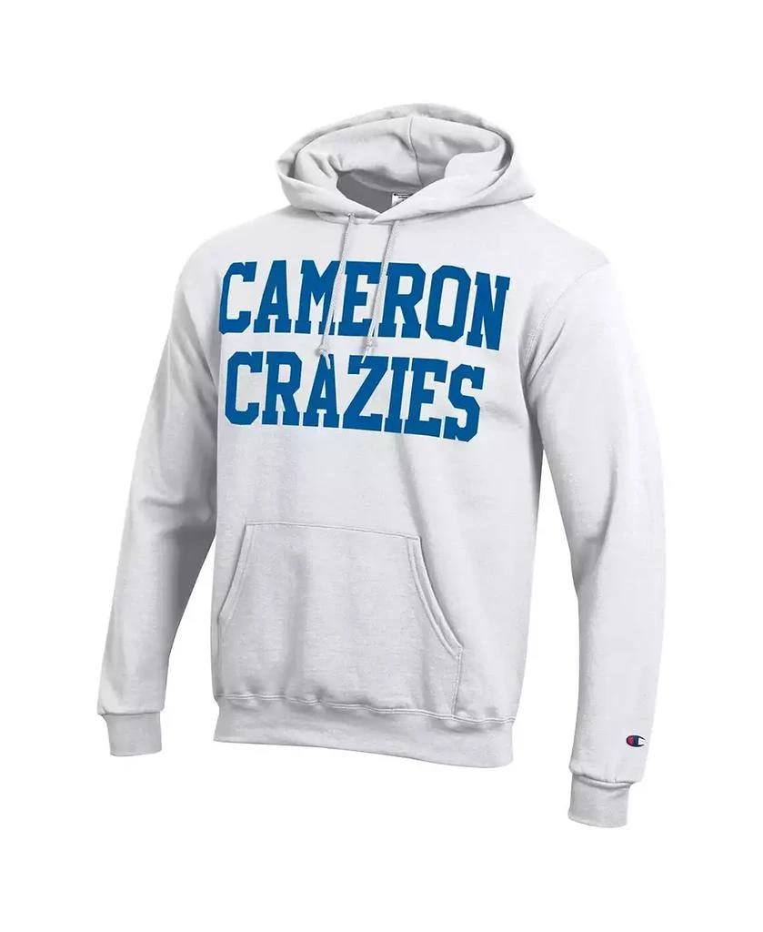 CHAMPION Men's White Duke Blue Devils Cameron Crazies Pullover Hoodie 3