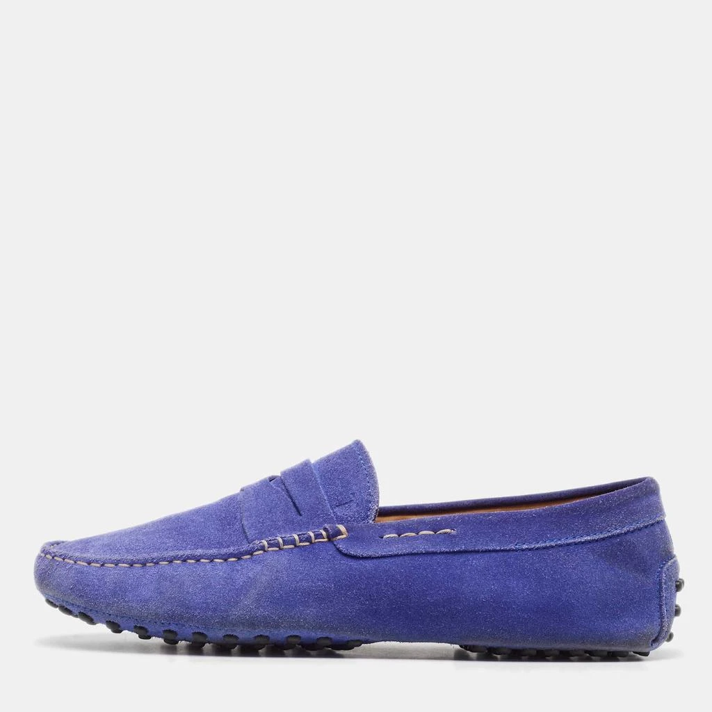 Tod's Tod's Cobalt Blue Suede Penny Loafers Size 41.5 1