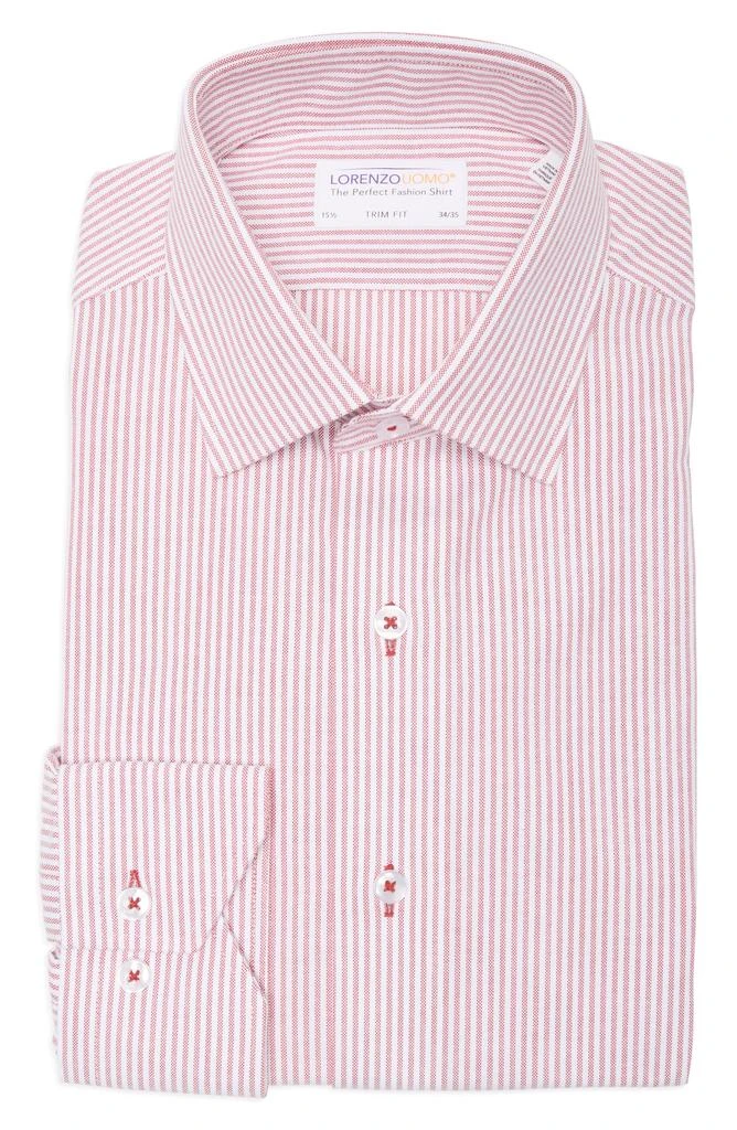 Lorenzo Uomo Trim Fit Vertical Stripe Cotton Dress Shirt 3