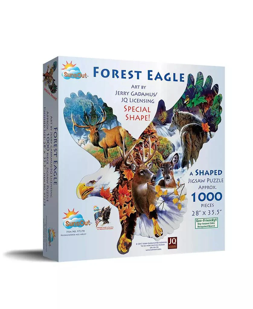 SunsOut Forest Eagle 1000 piece Jigsaw Puzzle for Adults Special Shape ...