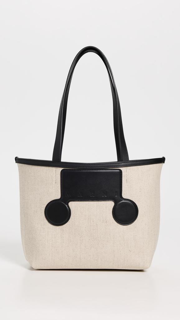 Marni Ivory Raffia Shopping Bag - Tote Bags - BeyondStyle