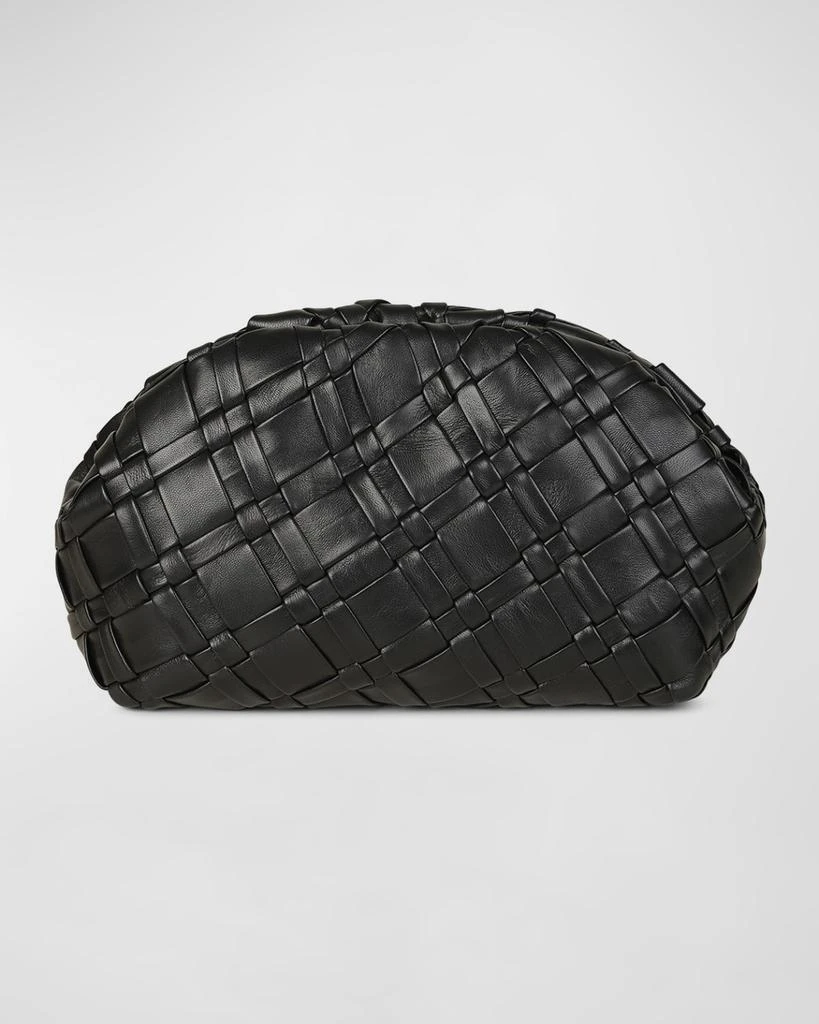 Rafe Aya Frame Woven Leather Clutch Bag 4