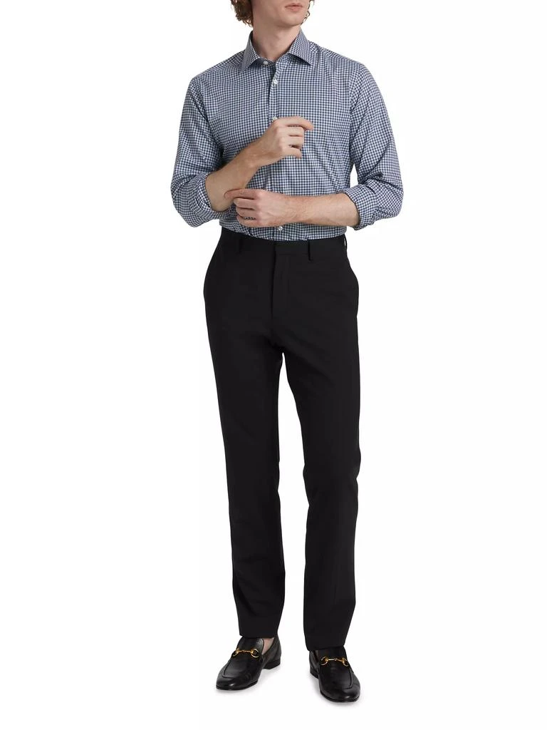 Saks Fifth Avenue COLLECTION Navy Check Shirt 2