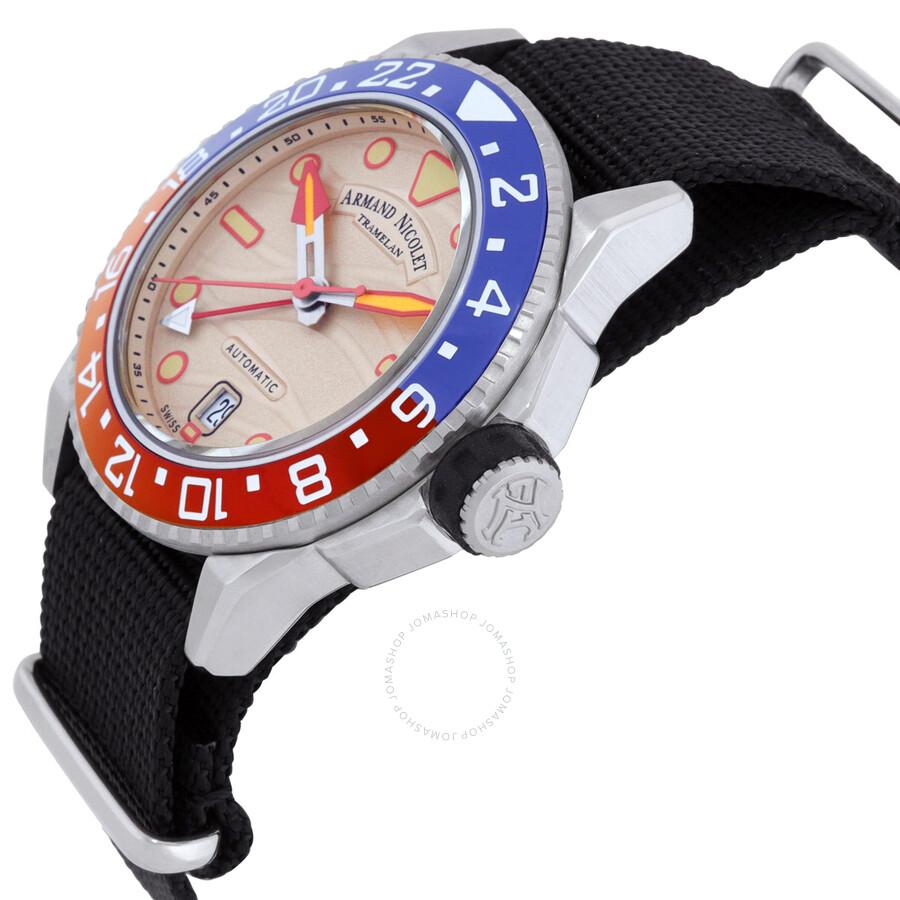 Armand Nicolet JSH GMT Automatic Men's Watch A487RGN-KO-BN22481AANN