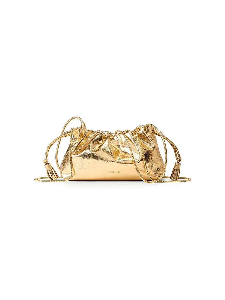 VERONICA BEARD Small Metallic Leather Pouchette 1