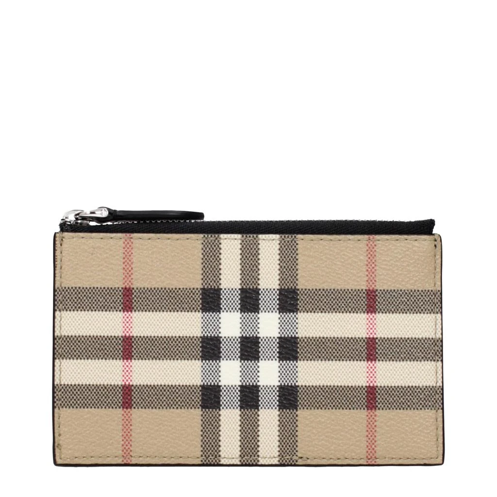 Burberry Burberry Beige Fabric Cardholder 1