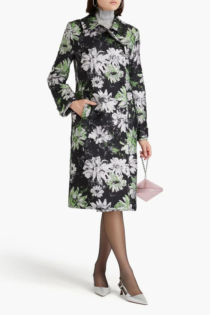 Stine Goya Wessi double-breasted metallic brocade coat 2